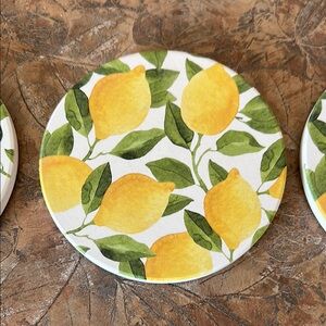 Kohls Spring Lemon Patterned Coasters - Set of 4